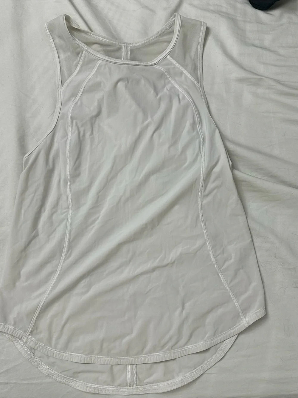 lululemon athletica White Mesh-Back Performance Tank